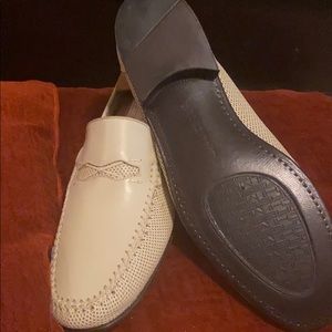 MORESCHI coin loafers, Made in Italy, size 9 Men's 28.5cm genuine leather black type Vintage Second Hand